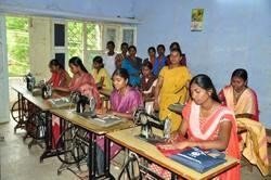 Women participating in training
